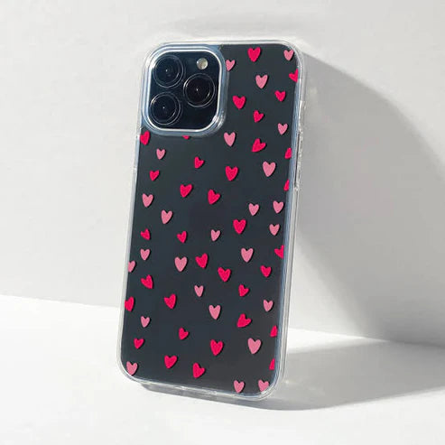 Semi Heart Transparent Customise Case