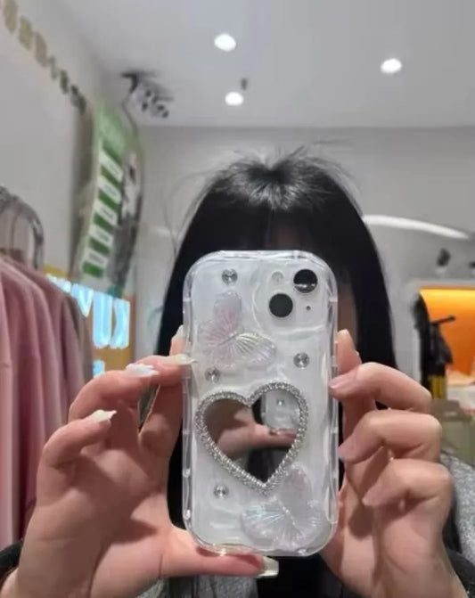 New luxury Heart Mirror Phone Case