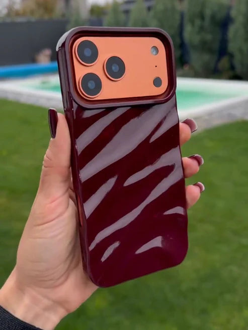 Cherry Burgundy Waves Phone Case