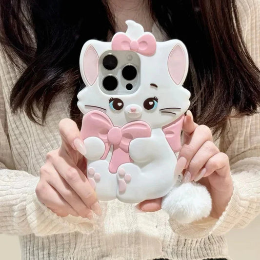 3D Marie Cat Case With Furr Ball (NEW)