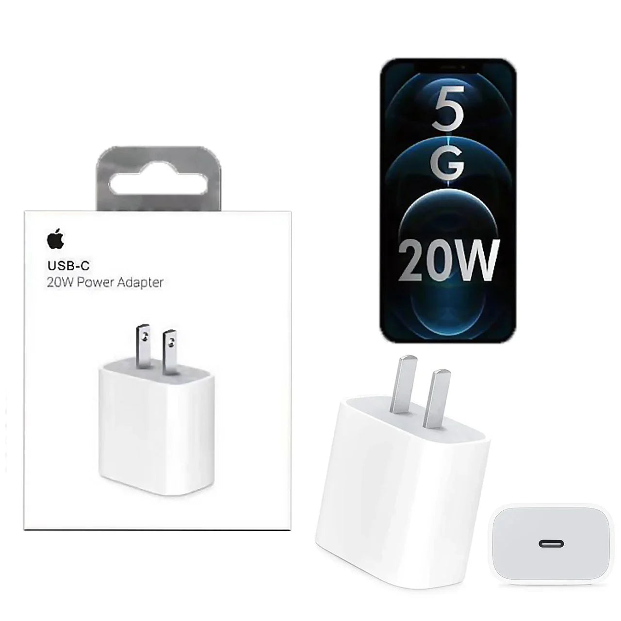 2 Pin 20w Fast Charging Adapter (Cable Not Included)