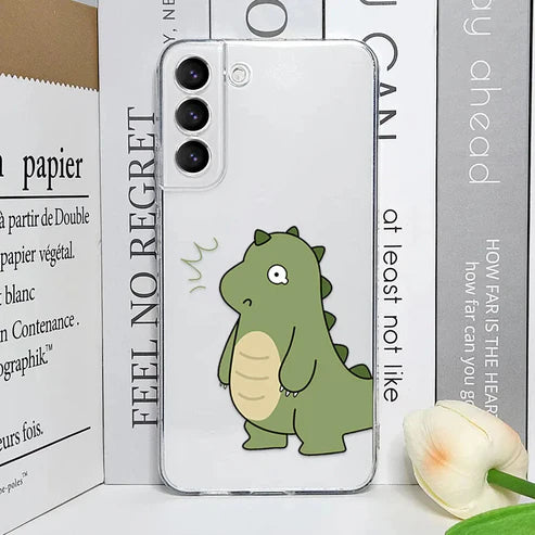 Cute Dinos Semi Transparent Printed Cases