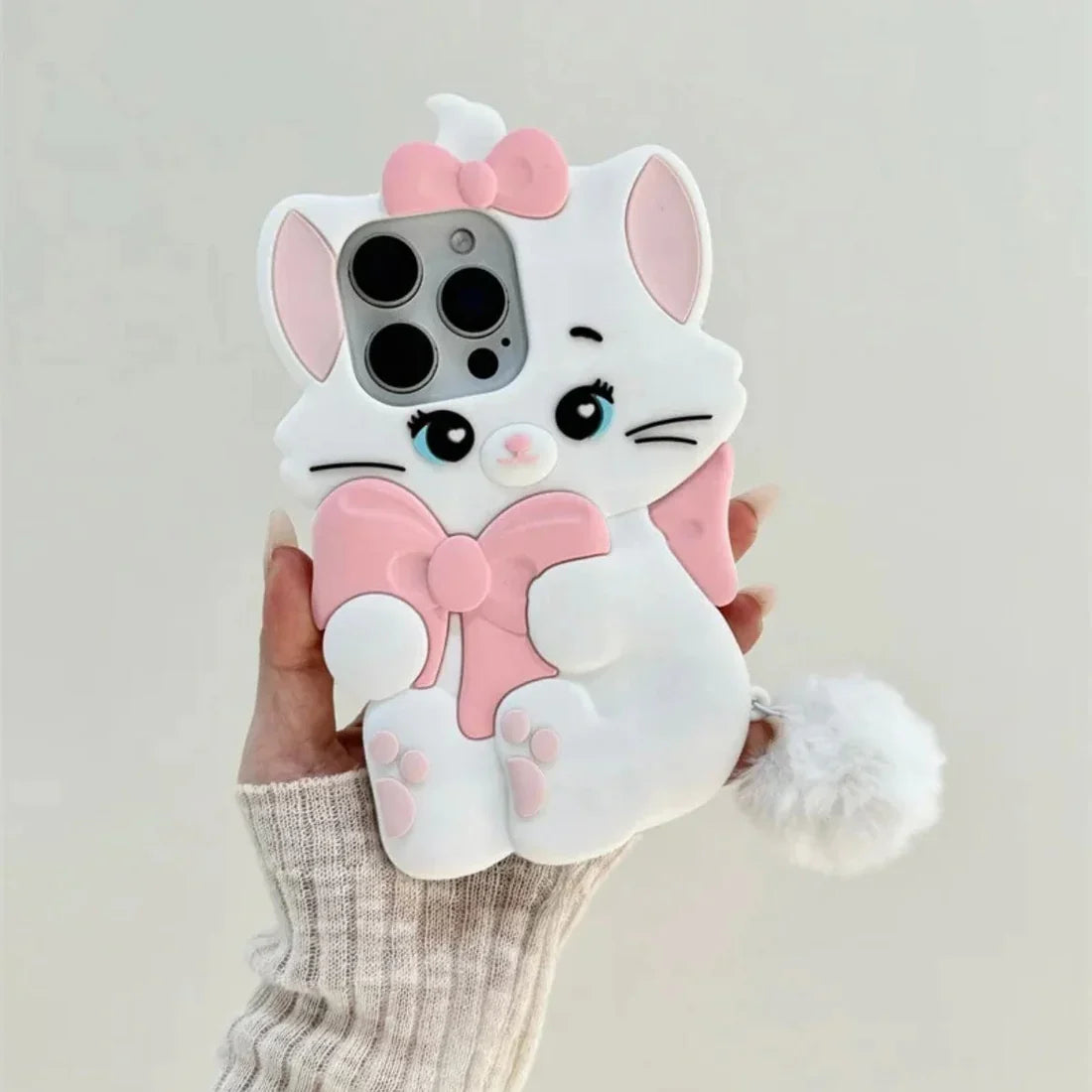 3D Marie Cat Case With Furr Ball (NEW)