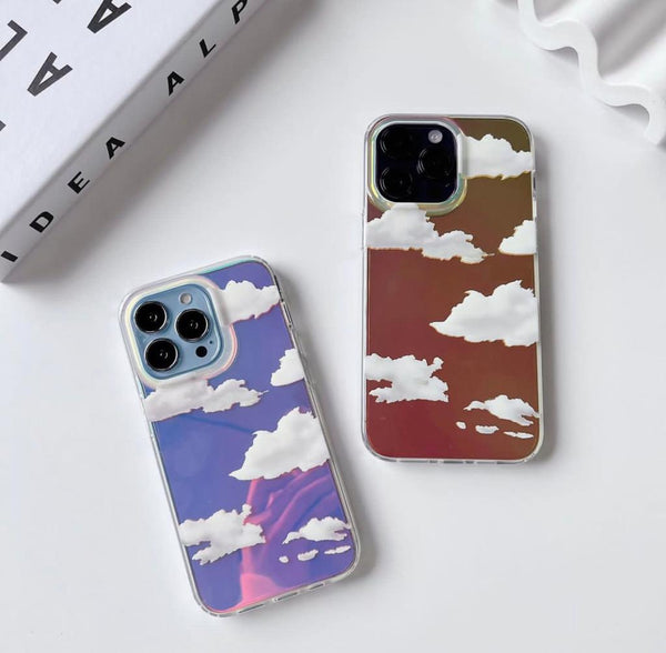 Clear Cloud Holographic Case