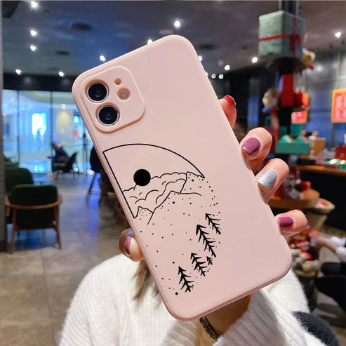 Moon & Sun Drawing Pair Printed Cases