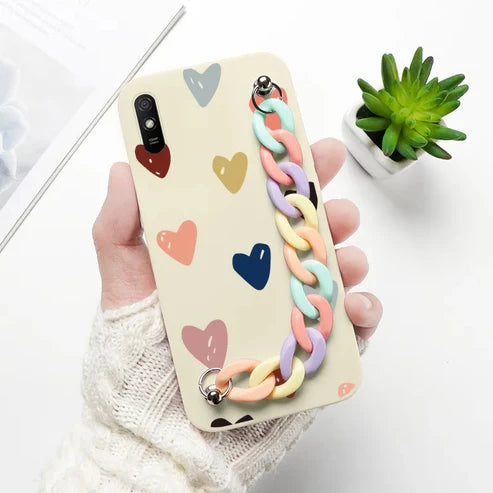 Rainbow Chain Heart Case