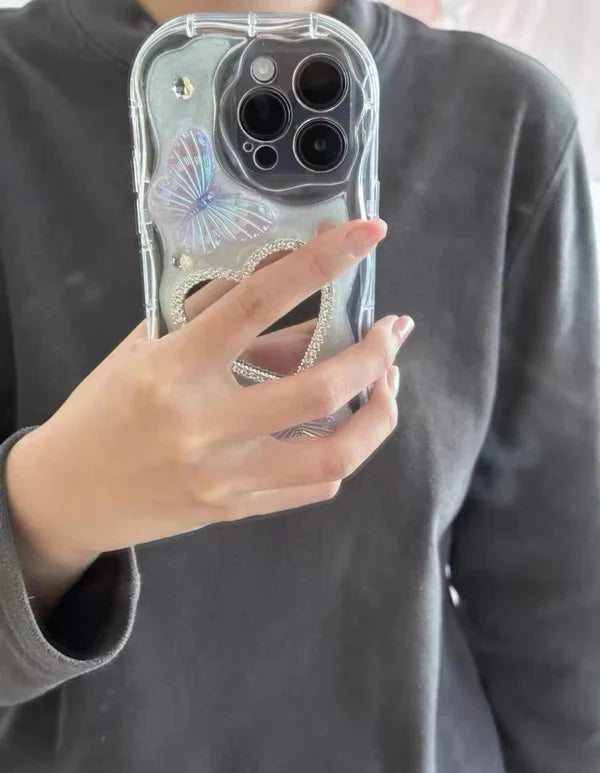 New luxury  Heart Mirror Phone Case