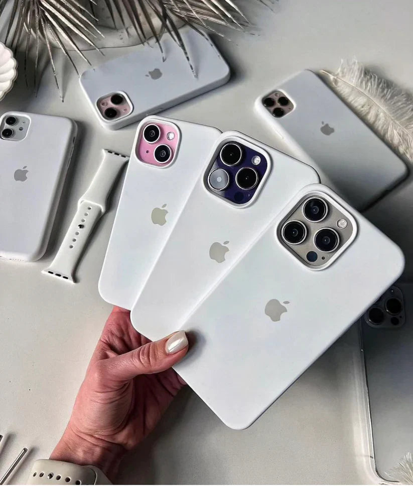 Premium Quality Pure White Silicone Case With Padding Inside