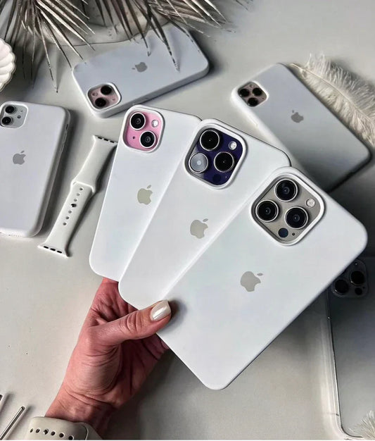 Premium Quality Pure White Silicone Case With Padding Inside