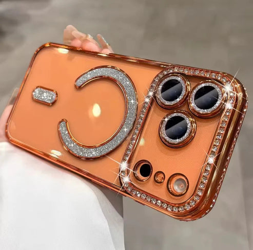 Cosmic Orange Diamond Stones Magsafe Case