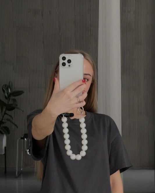 New Transparent Down Pearl Chaine Case